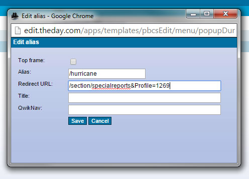 FIG. 3 -- Add the redirect URL.